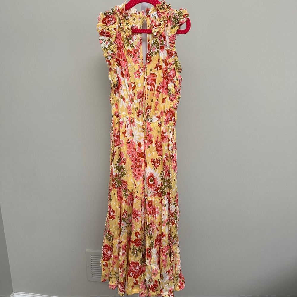 Poupette   St. Barthes LONG JUMPSUIT BELENE kids size 8 yello nwt